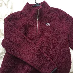 victoria’s secret PINK soft quarter zip sweatshirt